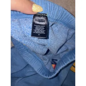 Aviator Nation Jogger Sweatpants Blue Smiley Face Women's Medium Happy ** thumbnail 11