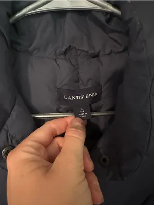 Land’s end down fill puffer vest navy small thumbnail 3