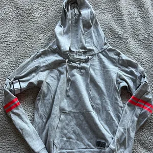 Gray and Red Striped Hoodie thumbnail 1