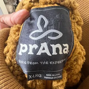 prAna Quilted Vest Women XL Mustard Sherpa Lined Sleeveless Turtle Neck Pullover thumbnail 8