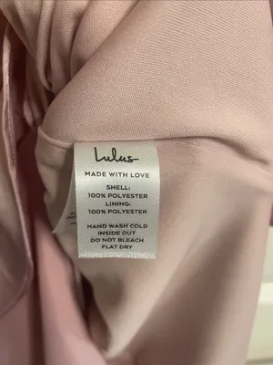 Lulus Eternal Bond Blush Satin Ruffled Flutter Sleeve Maxi Dress Size Small thumbnail 11