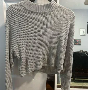 Gray mockneck hollister sweater thumbnail 1