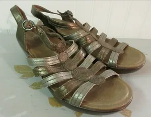 Dansko Drea Fisherman sandals metallic sling back 40 / 9 thumbnail 1