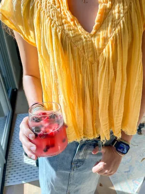 Free People Orange Blouse thumbnail 1