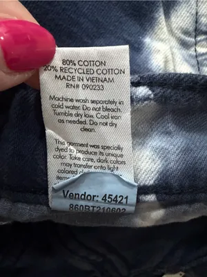 PacSun Eco Baggy Tie-Dye Side Stripe Navy Wide-Leg Pants thumbnail 5