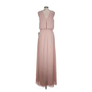NWT WAYF Blush Pink Bella Blouson Column Gown Maxi Formal Dress Sz L Long thumbnail 2