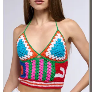 AKIRA‎ Multicolor Crochet Halter Top thumbnail 1