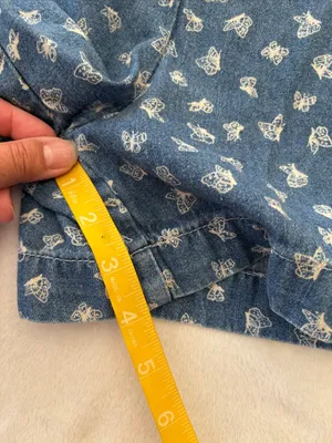 Vintage denim butterfly shorts size 18 32 Denim Floral Wrap Skort in Blue thumbnail 9