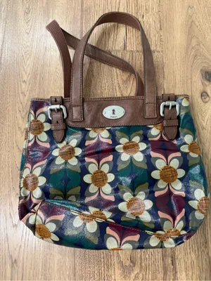 Fossil Key-Per coated canvas floral shoulder bag thumbnail 1