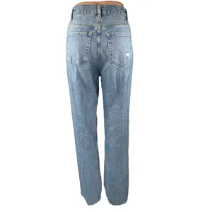 Pacsun 90's Boyfriend Blue Distressed High Waisted Straight Denim Jeans Pants 25 thumbnail 3