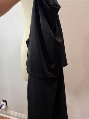 Topshop ribbed Knot front cut black tank dress size 8 thumbnail 11