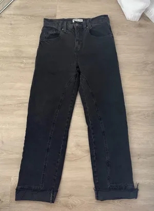 Free People We the Free Risk Taker jeans in washed black denim thumbnail 1