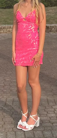 B. Darlin Hot Pink Homecoming Dress thumbnail 1