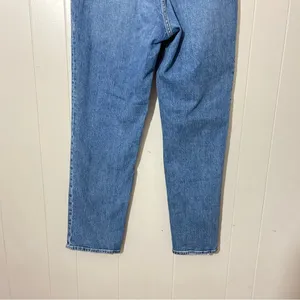 Abercrombie & Fitch The ’90s Criss Cross Ultra High Rise Slim Straight Jeans 32 thumbnail 8