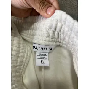 Athleta Easy Fleece Cargo Pants XL Gray Mid Rise Drawstring Lounge‎ Athleisure thumbnail 5