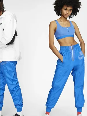 Nike sportswear NSW woven trousers Royal Blue Women's Track Pants with Swoosh thumbnail 3