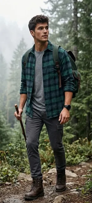 Urban Outfitters Green Plaid Flannel Shirt Forest Green Outdoor Button Up Small thumbnail 1