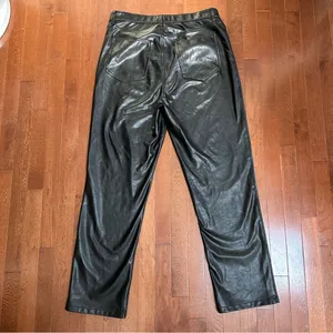 Abercrombie and Fitch 90’s Straight Ultra High Rise Faux Leather Pants thumbnail 5