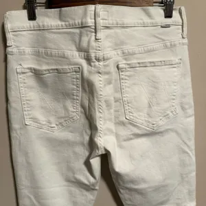 MOTHER Jeans Hustler Ankle Fray White Fairest of Them All- Size 32 thumbnail 6