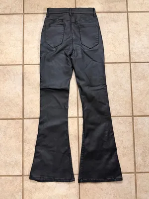 Black Coated Flare Pants thumbnail 4
