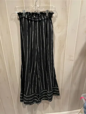 Cute Billabong striped wide bell leg pull in beach pants pool surf casual thumbnail 8