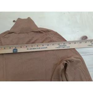 BANANA REPUBLIC 100% Merino Wool Womens XS Turtleneck Sweater Light Brown Camel thumbnail 11