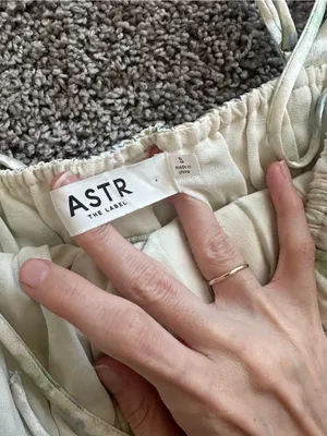 Astr Light Green Floral Smocked Midi Dress thumbnail 6