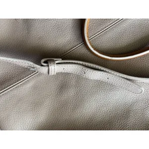 Pulicati Italian Leather Tote Bag Taupe Beige Convertible Crossbody Purse thumbnail 9