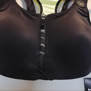 Nike Dri-FIT zipped front stretch sports bra thumbnail 5