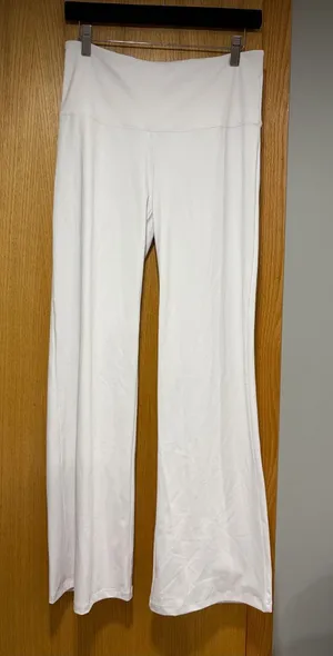 Ododos White Straight Leg Yoga Pants - Size Large thumbnail 1