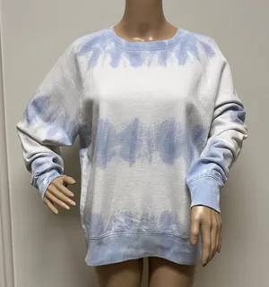 GAP Women's Baby Blue & White Tie-Dye Sweatshirt size M thumbnail 1
