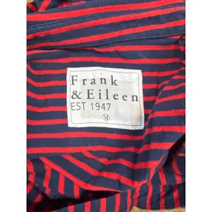 Frank & Eileen Patrick Popover Navy Red Striped Cotton Tee Lab Shirt Size Medium thumbnail 5