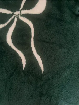 Lulus LuLaRoe Forest Green Fuzzy Bow Sweater XL Cozy Plush Pullover thumbnail 10