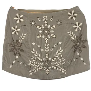 Free People Women Bright Lights Velvet Beaded Mini‎ Skirt 12 Boho Festival Lined thumbnail 2