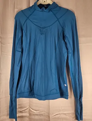 Lululemon Womens Pitch Blue It's Rulu‎ Run Long Sleeve 1/4 Zip Pullover 6 8 thumbnail 1