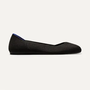 Rothys black rounded toe flat thumbnail 2