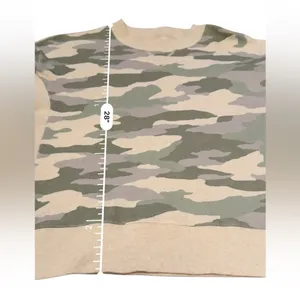 Aerie Good Vibes Oversized Gray Green Camo Print Long Sleeve Sweater Sz‎ M thumbnail 8