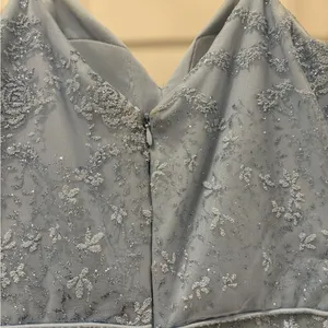 MARINA Light Blue Lace Maxi Dress bridesmaid/prom dress thumbnail 6
