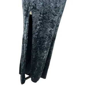 La Femme 25659 Strappy Plunging Velvet Slit Dress‎ Gown Blue Size 6 thumbnail 9