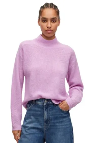 NWT Hugo Boss mock neck sweater‎ sz L light purple pink thumbnail 1