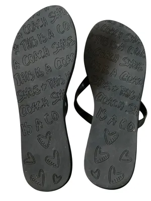Coach Poppy Floral Print Flip Flops sandals flats in Multi/Pink thumbnail 3