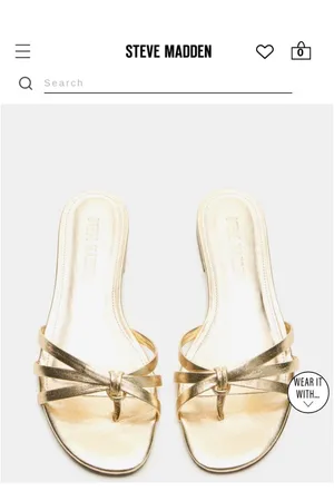Steve Madden Metallic Gold Sandals thumbnail 2