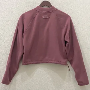 THE NORTH FACE TKA Mock Neck Fleece Cropped Sweatshirt in Mauve Pink Size M thumbnail 6