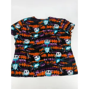 Disney Scrub Top Women 2X Tie Dye Jack Skellington Nightmare Before Christmas thumbnail 7