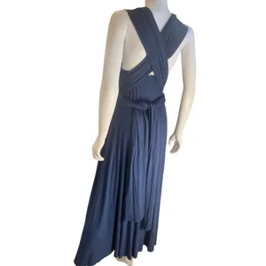 LULU'S‎ Womens Sz Small Navy Blue Always Stunning Convertible Maxi Dress thumbnail 11