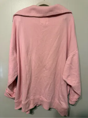 Aerie oversized XL Cozy Pink Half-Zip Women’s Sweater thumbnail 6
