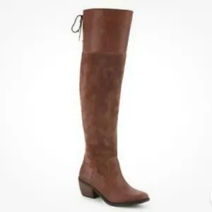 Lucky Brand Komah Brown Over-the-Knee Women's Healed Boots Size 7 Leather Lace thumbnail 12