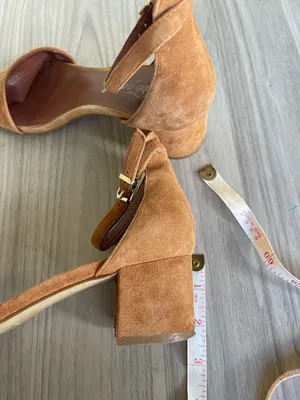 Free People Suede Block Heel Sandals in Cognac thumbnail 11