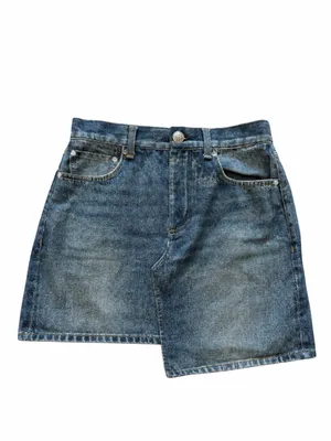 Rag & Bone Miramar denim jean mini asymmetrical skirt size 26 thumbnail 2