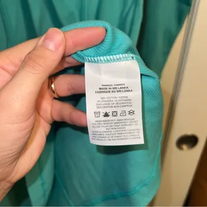 Nike Air Ribbed Long Sleeve Teal 1/2 Zip Athletic Dress thumbnail 7